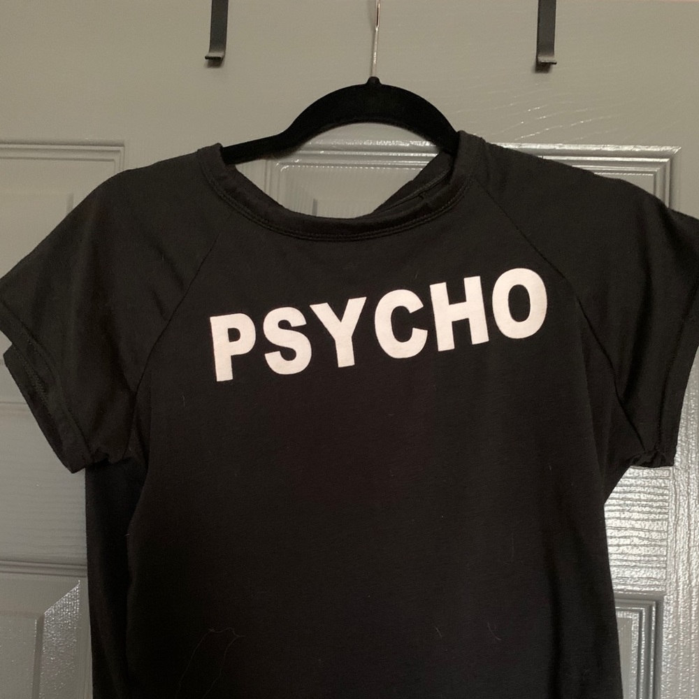 PSYCHO Crop Top in Black